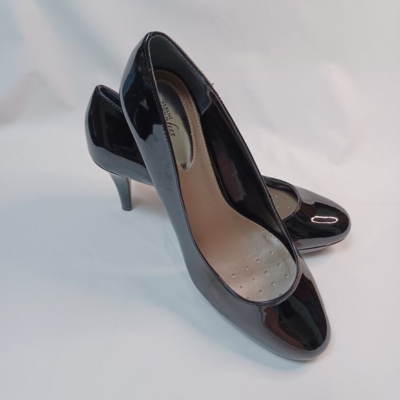 Alfani Step N Flex Black Patent Leather Platform Pumps Size 11 - Picture 1 of 10